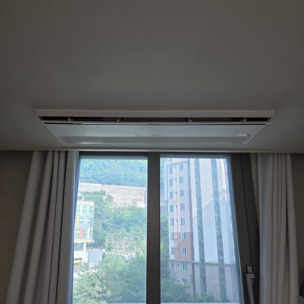 창가와 어우러진 세련된 실내기 배치