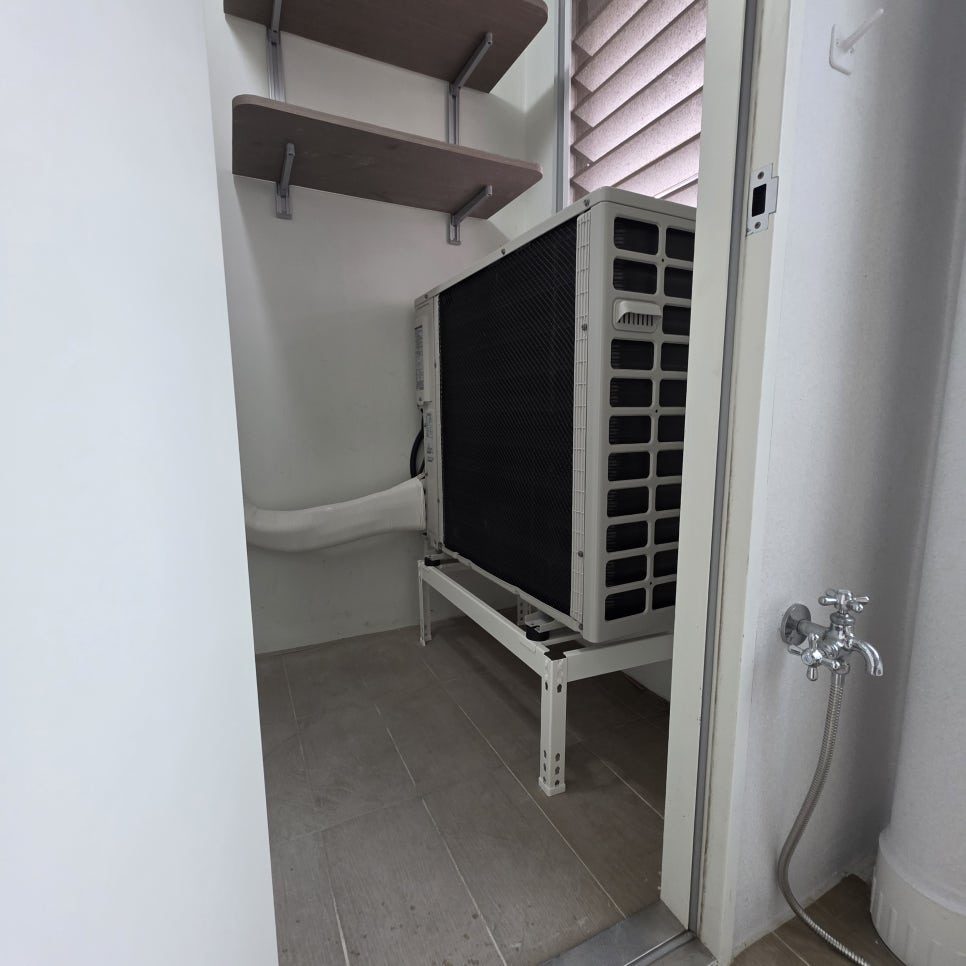 배관 연결과 시운전 완료 후의 모습