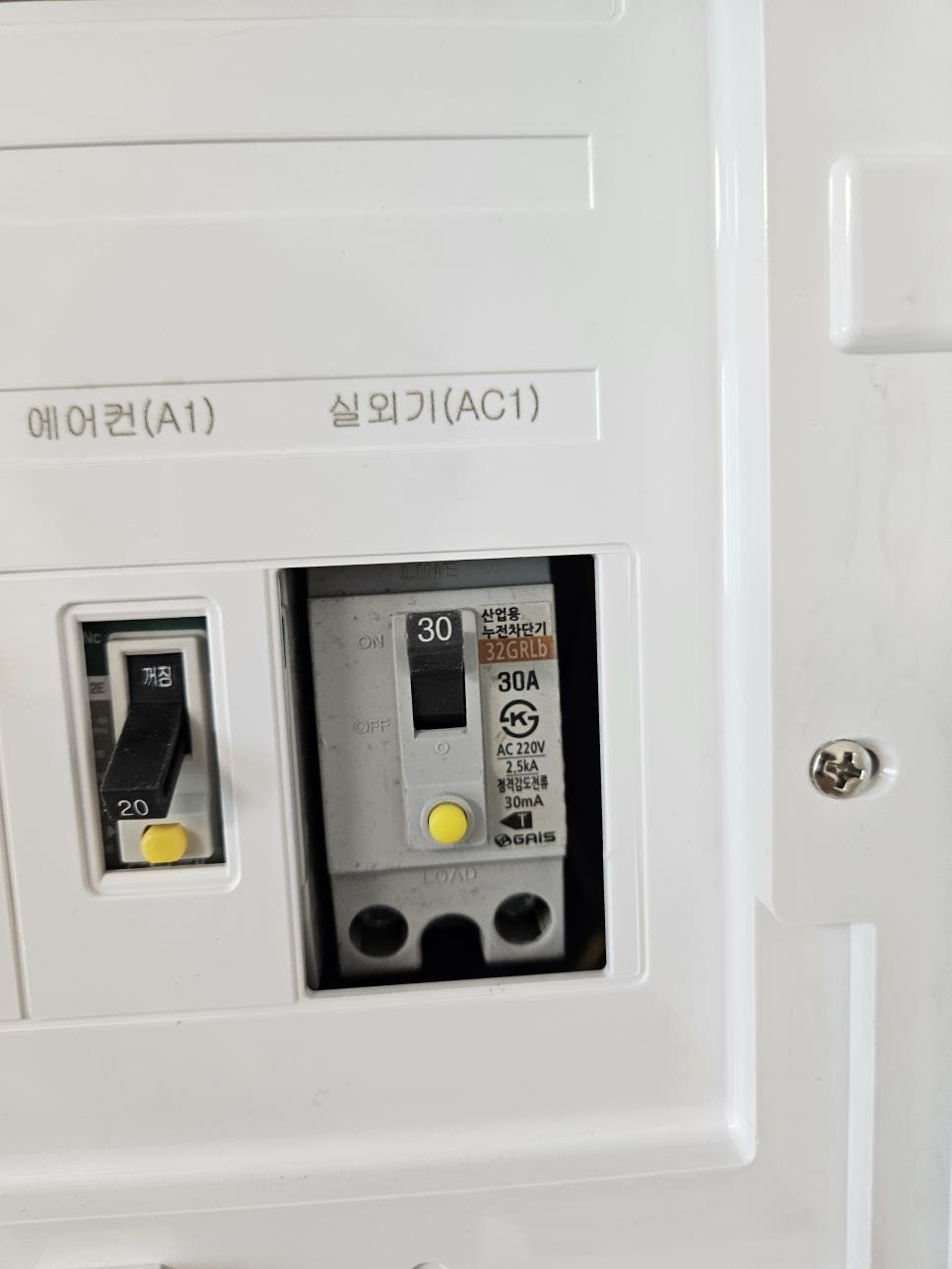 안전한 사용을 위한 전원 패널 확인